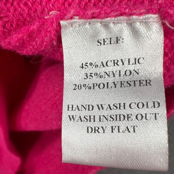 Cotton Bleu Pink Pearl Argyle Sweater Women's Small Crew Neck Pullover Preppy - Picture 8 of 9